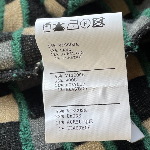 Anthropologie Aldomartins Wool Blend Knit Pencil Geometric Checker Skirt, Sz XL - Picture 7 of 7